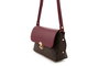 Lucky Bees Bolso bandolera 1278 Piel de polivinilo Marrón, Rojo Clarete 25x9x17 cm